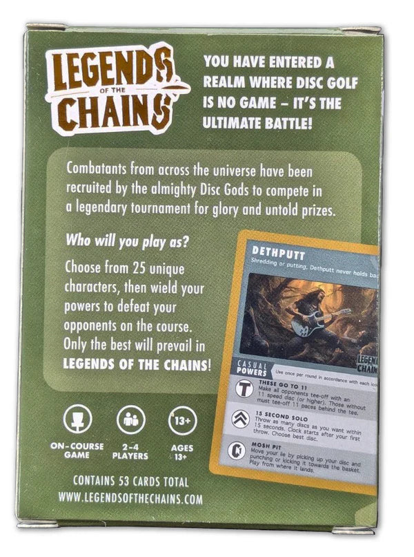 Legends of the Chains – On‑Course Disc Golf Card Game