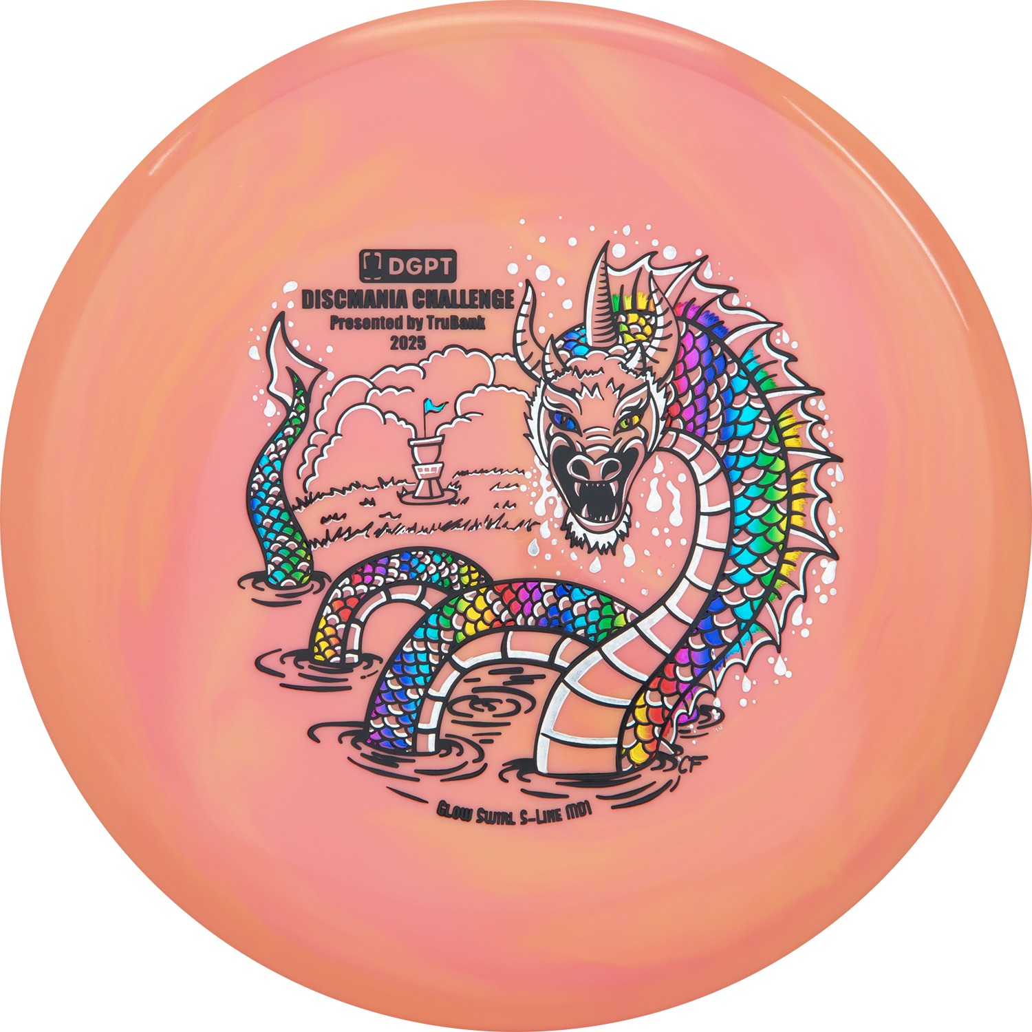 Discmania MD1 - Limited Edition Glow Swirl S-Line (Discmania Challenge Fundraiser)