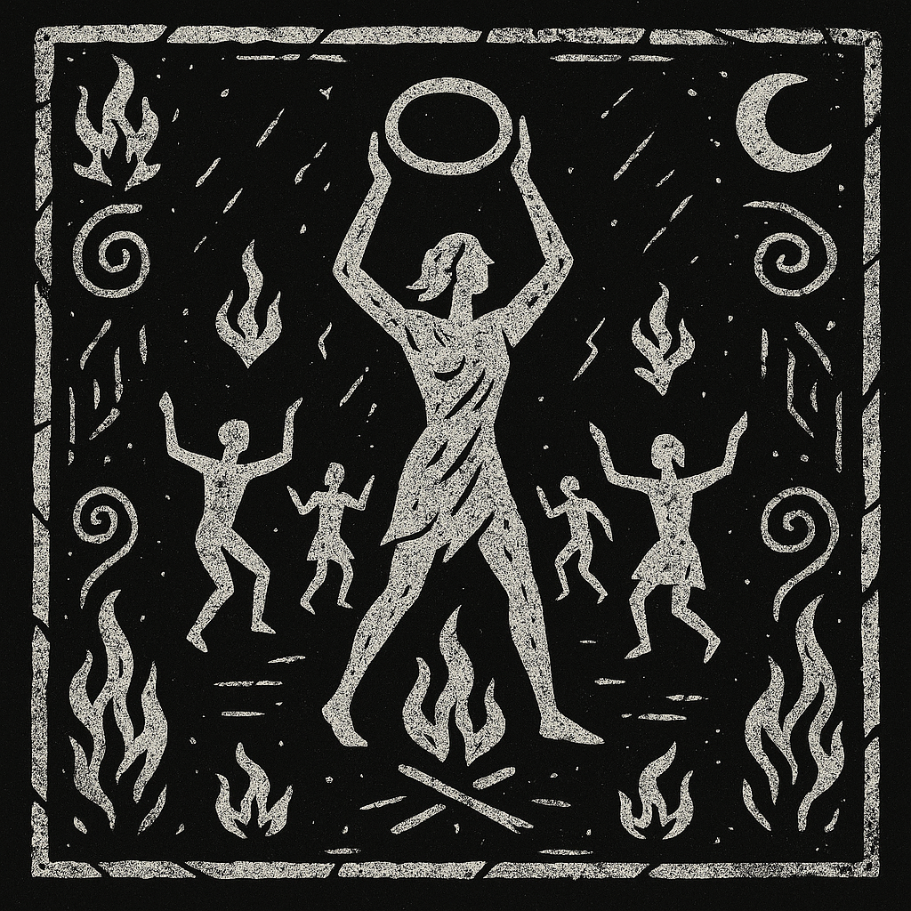 The Flamekeeper’s Rite – Slate Coaster (#4 in The Mythic Throws Series)