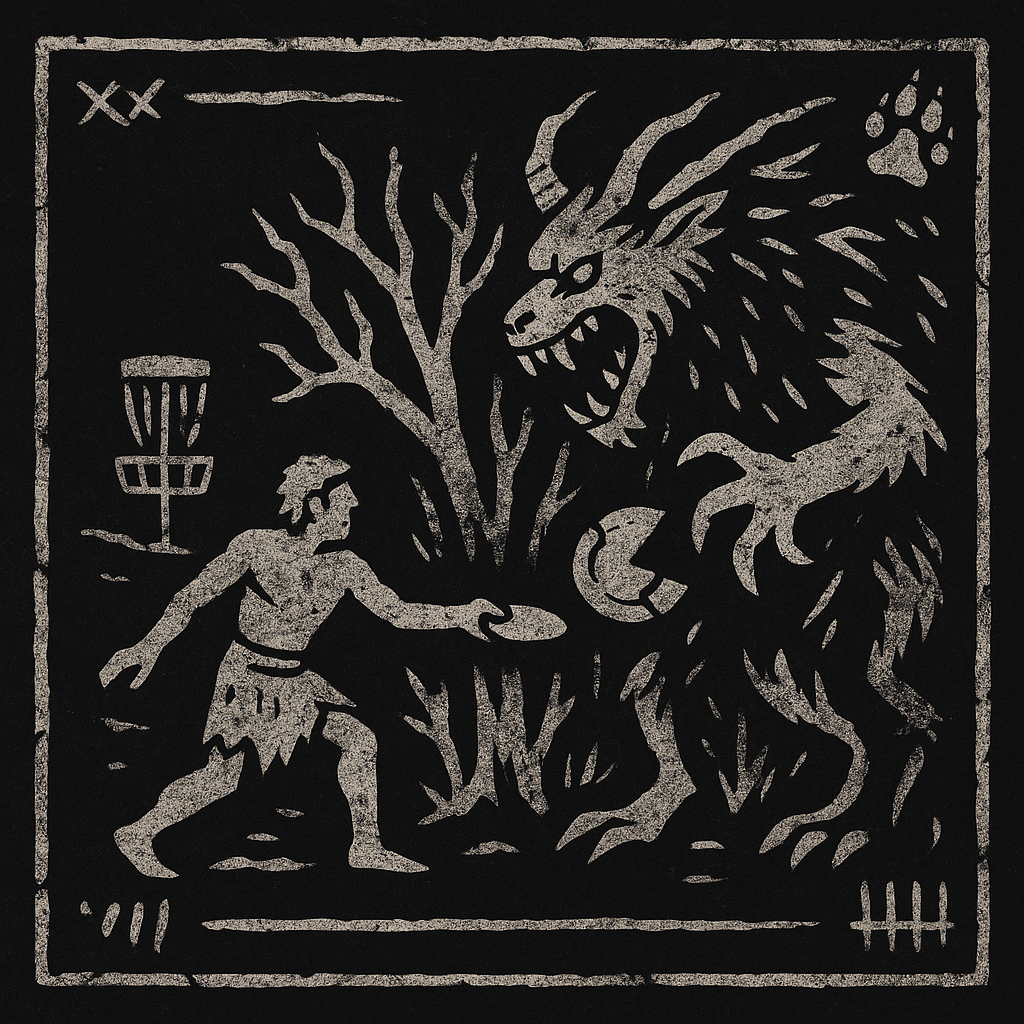 The Beast of the Fairway – Slate Coaster (#5 in The Mythic Throws Series)