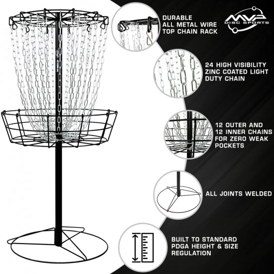 MVP Black Hole Practice – Disc Golf Practice Basket