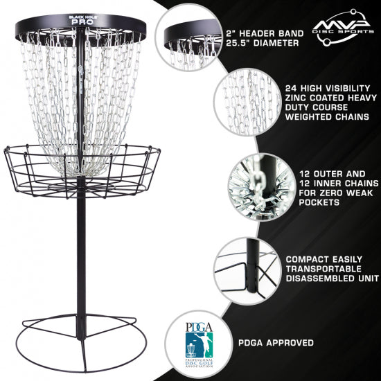 MVP Black Hole Pro – 24-Chain Portable Practice Basket