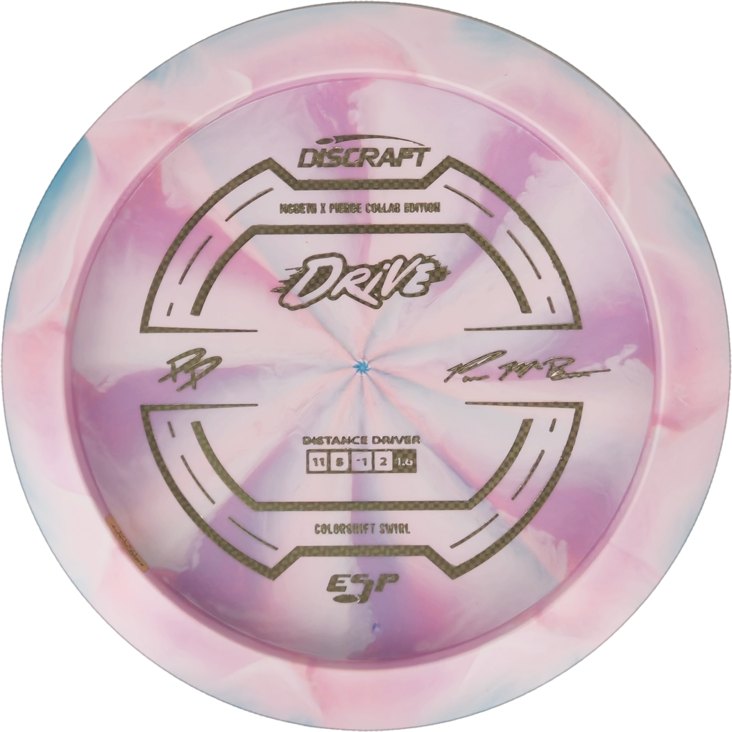 Discraft Drive – Paige Pierce & Paul McBeth Collab (ESP Colorshift Bottom Stamp)