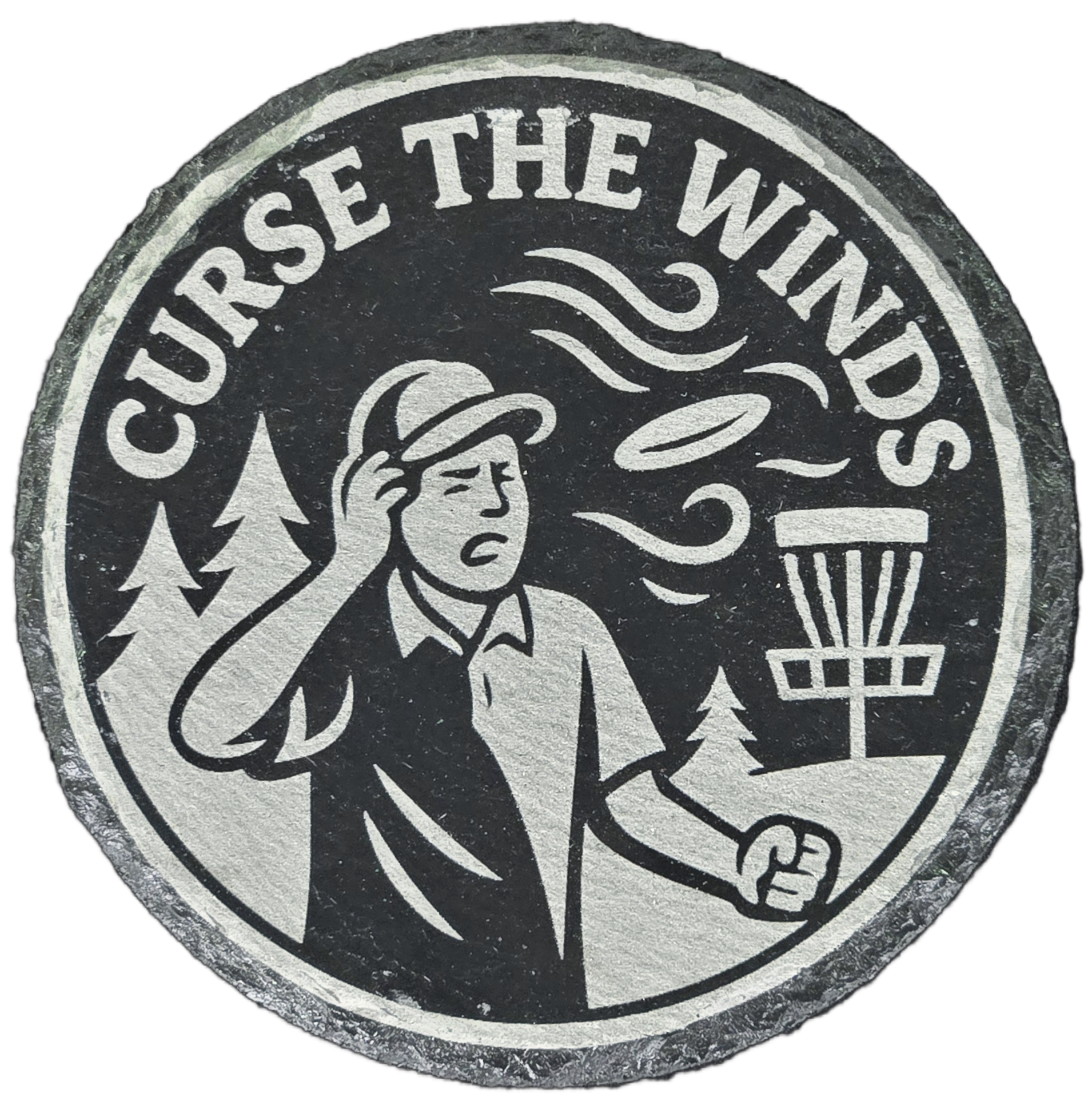 “Curse the Winds” – Slate Coaster (Circle of Chains Series)