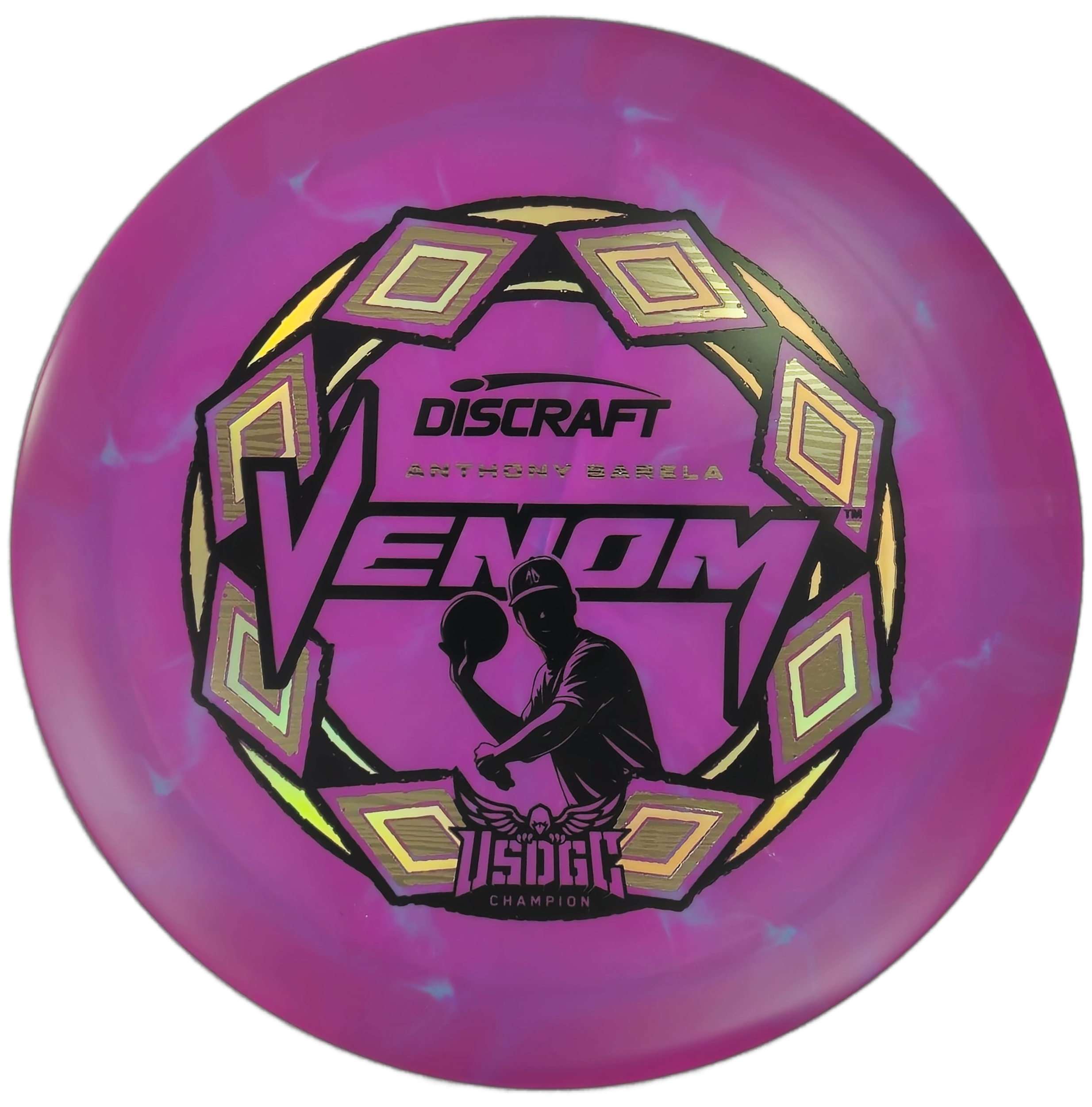 Discraft Venom – ESP Swirl (Anthony Barela USDGC Triple Foil Edition)