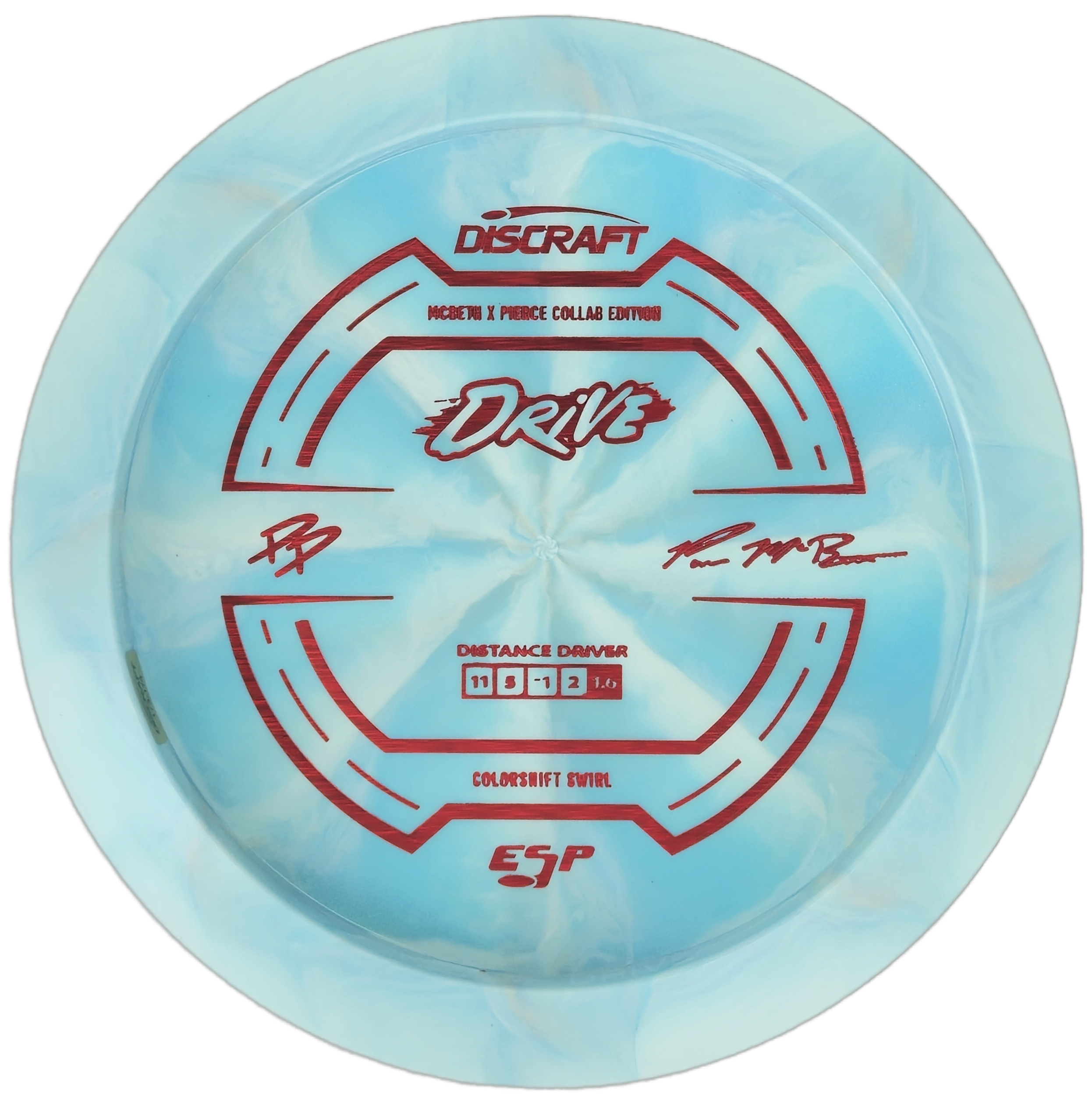 Discraft Drive – Paige Pierce & Paul McBeth Collab (ESP Colorshift Bottom Stamp)