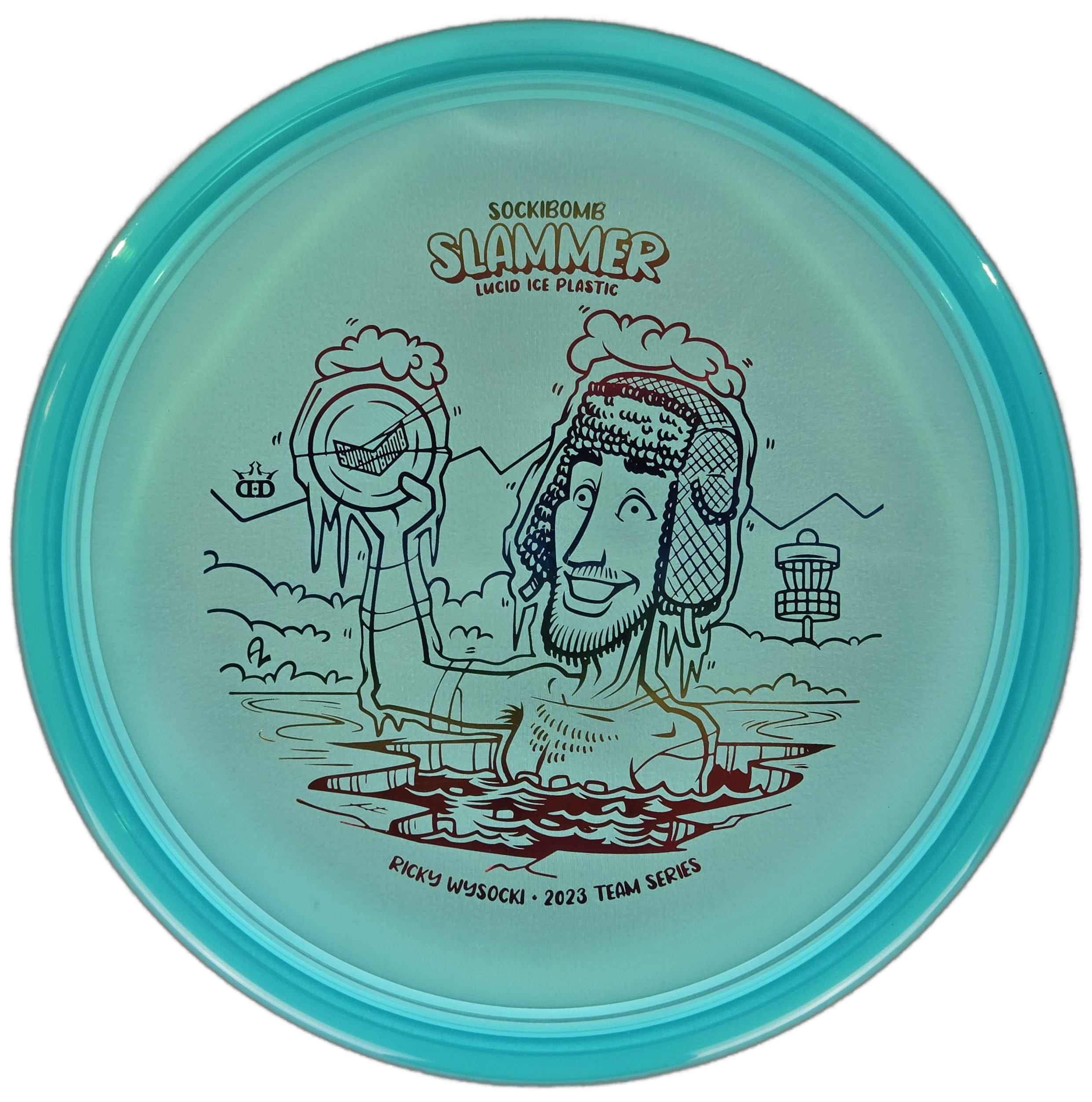 Dynamic Discs Sockibomb Slammer – Lucid Ice (2023 Ricky Wysocki Team Series)